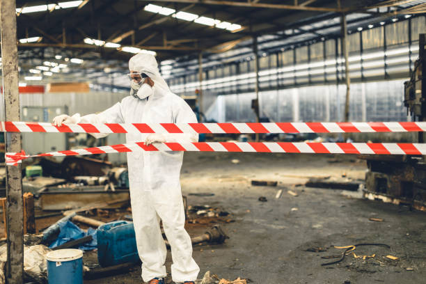 Professional Biohazard Cleanup technician working in Brewster, WA